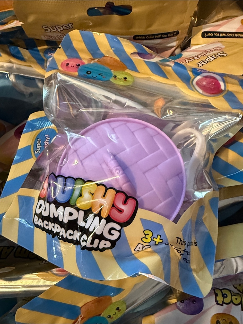 2/$18 Squishy Dumpling Backpack Clip - mystery